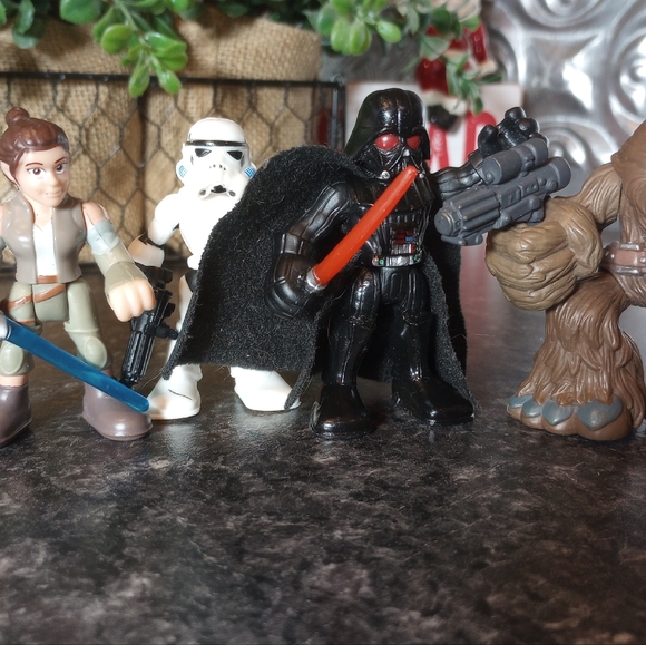 Imaginext Star Wars Mini figures lot Hasbro galactic heroes playskool Luke Darth - Picture 3 of 8